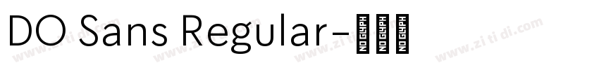 DO Sans Regular字体转换